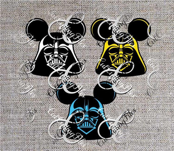 Star Wars Darth Vader Mickey Mouse Ears svg dfx by CutCuttingFiles