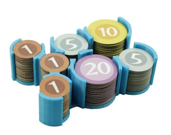 Währung Token Halter für Machi Koro & Häfen Erweiterung Brettspiel