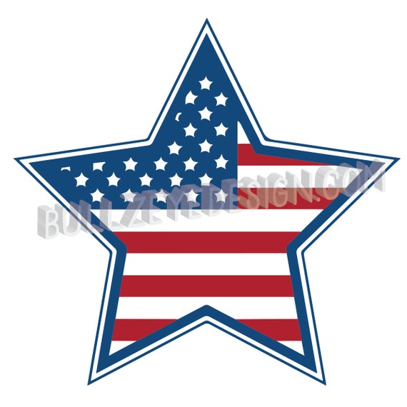 Download American flag inside of star Cricut svg Silhouette svg USA