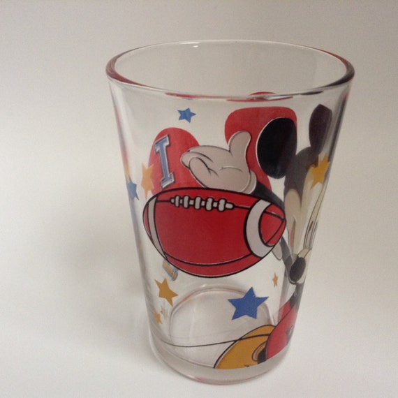 Two Collectable Vintage Mickey Mouse Drinking Glasses