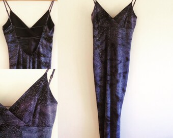 90's silver and navy dress
