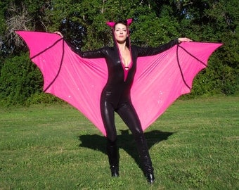 Pink Bat Costume, Luxury, Halloween Costume, Halloween Bat, Cosplay Costume, Batgirl Costume, Batwoman Costume, Pink Bat Wings, Gift for Her