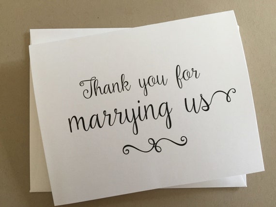 Unique 40 Thank You Card Officiant