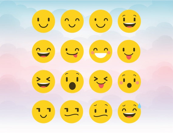 Download Smiley Faces Emoji - Silhouette Cameo Cutting Files ...