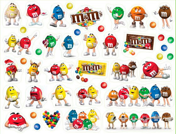 Stickers for planner with M&amp;Ms by AnissaPlanner on Etsy