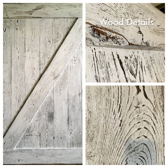 x wood door 36 84 Door Reclaimed Sliding Barn Lumber Rustic from White Faux