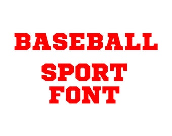 Baseball font svg - sport font svg , Cricut Fonts, Silhouette Cameo font - alphabet svg, eps, dxf