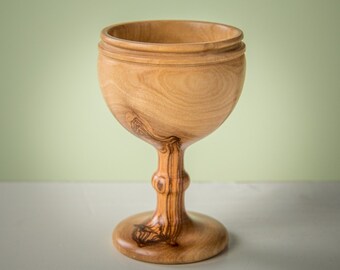 Bethlehem Olive Wood Communion Wine Cup Chalice from Jerusalem 2.75"