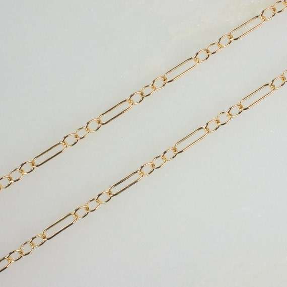 14k Gold Filled Long and Short Chain 4.7x1.6mm Made in USA
