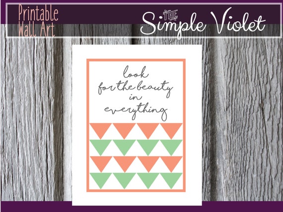Printable Inspirational Wall Art 8x10 Instant by TheSimpleViolet