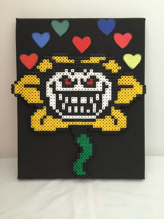 Items similar to Flowey Undertale Perler Bead Canvas on Etsy
