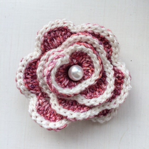 Crochet Flower Brooch