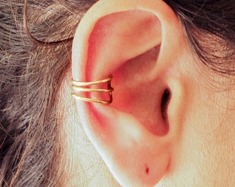 Ear Cuff // Fake Cartilage Piercing // Fake Helix Ring // Brass Ear Climber // Ear Crawler // Faux Helix Piercing // Brass Ear Cuff