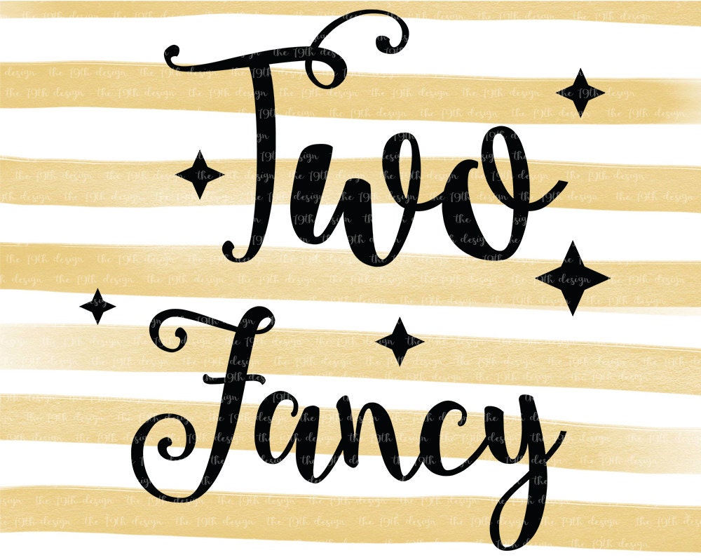 Two fancy second birthday baby kids svg dxf eps png