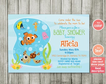 Finding Nemo Baby Shower Invitations 1