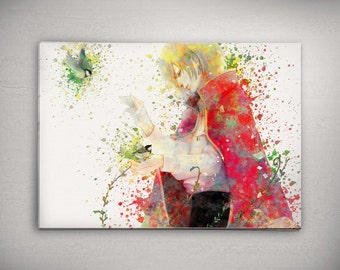 Howl's Moving Castle Poster, Studio Ghibli Art, Anime Poster, Anime Print, Anime Watercolor Wall Art, Anime Poster, Anime Room Decor