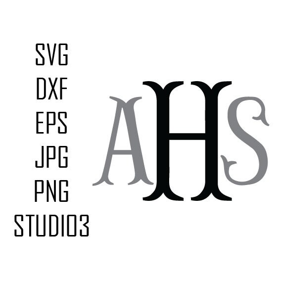 Download Fishtail Monogram Font Svg Dxf Eps Studio 3 Png Jpg by ...