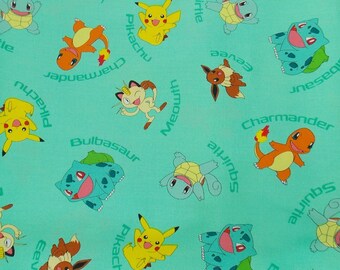 Pokemon Go Pokemon Fabric BTHY Aqua Pokemon Fabric Pikachu Squirtle Cotton Fabric Eevee Craft Fabric Pillowcase Fabric Pillow Fabric