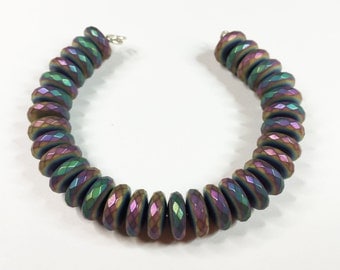 RAINBOW HEMATITE RONDELLES