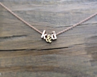 Initial necklace- Cursive initial- Dainty necklace- Layering necklace- Letter necklace- Gift for her- Personalized
