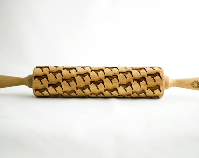 HORSE rolling pin, embossing rolling pin, engraved rolling pin for a gift, gift ideas, gifts, unique, autumn, wedding
