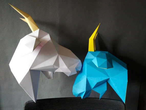 Ziege diy kit/papercraft ziege/3d vorlage/ziege von yumegamishop