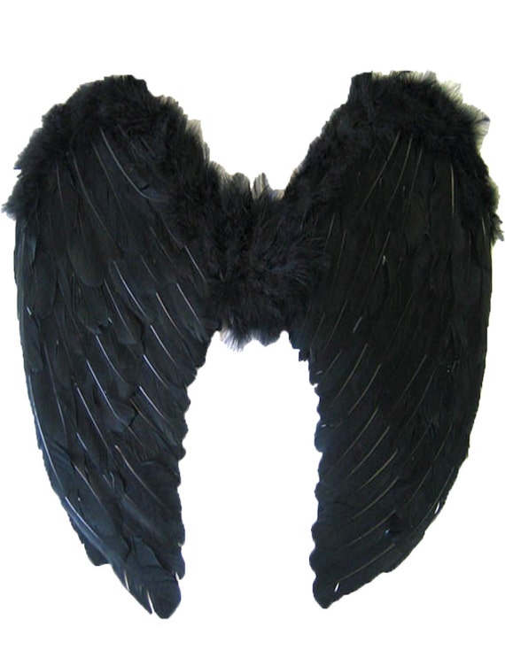 Halloween Large Black Feather Wing Deluxe Real Feathers