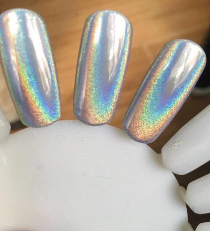 HOLO Nails Effect Holographic chrome powder glitter laser