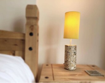 Concrete Lamp Handmade Unique Diamond Cut Concrete Lamp