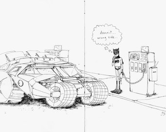 Batman at the Gas Station Print