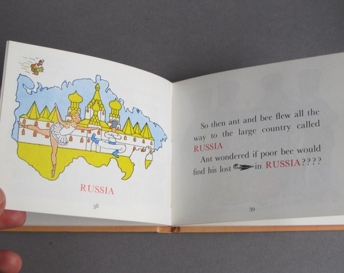 Around the world with Ant and Bee by Angela Banner, Book 14 world travel, learning earth geography bedtime story childeren, reprint 1973