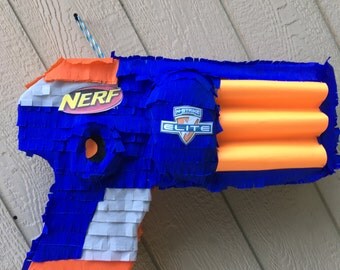 Gun pinata, gun birthday theme, inspirated on nerf gun pinata