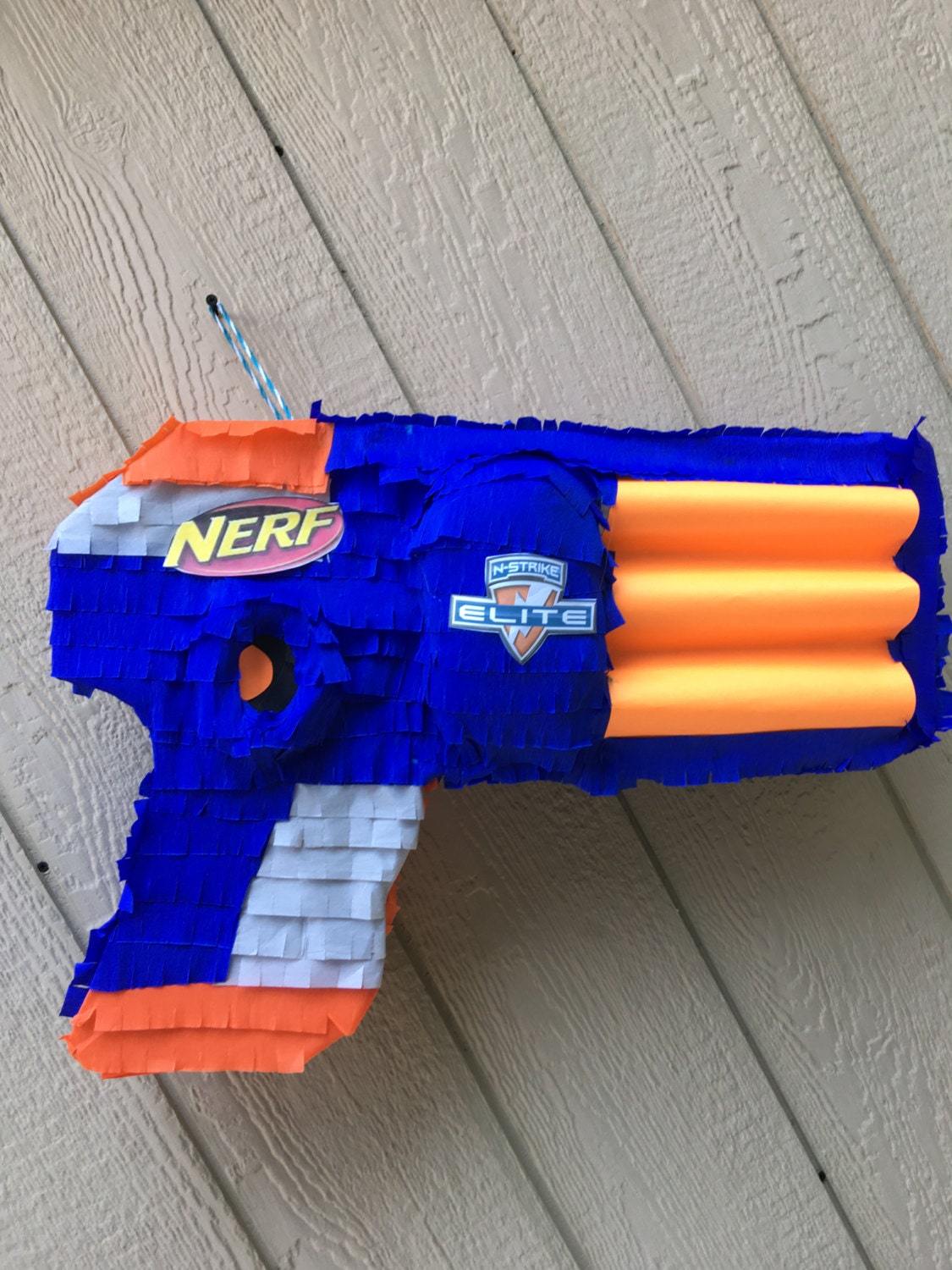 Gun pinata gun birthday theme inspirated on nerf gun pinata