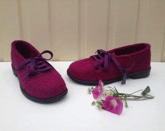 Felted wool shoes Organic-eco-women shoes-wool-rubber sole.Felted shoes with rubber soles.Warm shoes.Footwear according to your measurements
