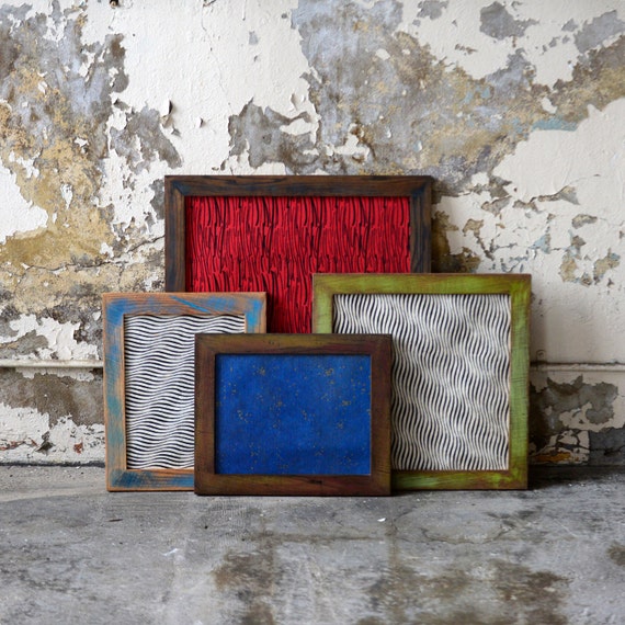 24x24 Picture Frame Reclaimed Wood Frame Custom Color Wood