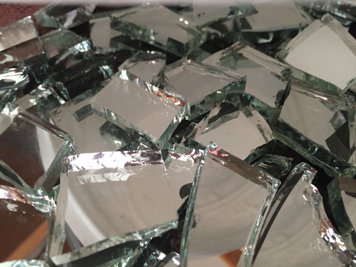 Mosaic Tiles Broken Mirror Glass Shards Pieces Tesserae 200