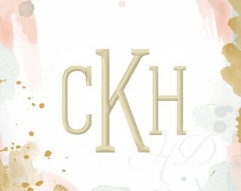2" & 3" inch Embroidery Font Typewriter Serif Charlie BX instant download 4x4 5x7 6x10