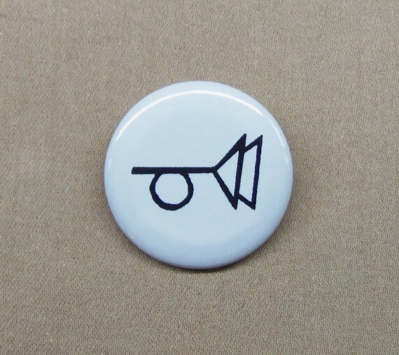 The Crying of Lot 49 Muted Post Horn Logo Button 1.25