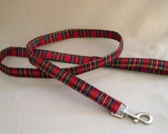 Red Plaid - Dog Leash