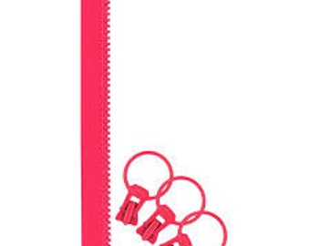 Jelly Freedom Zipper in PINK - 48" poly tape w/ 3 pulls - Lecien - Japanese Import