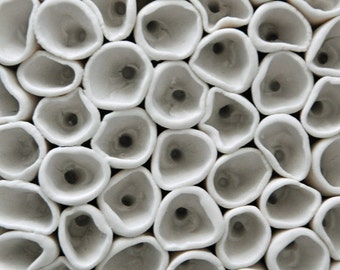 Hydrangea - Porcelain Micro Tile - Ceramic Wall Sculpture