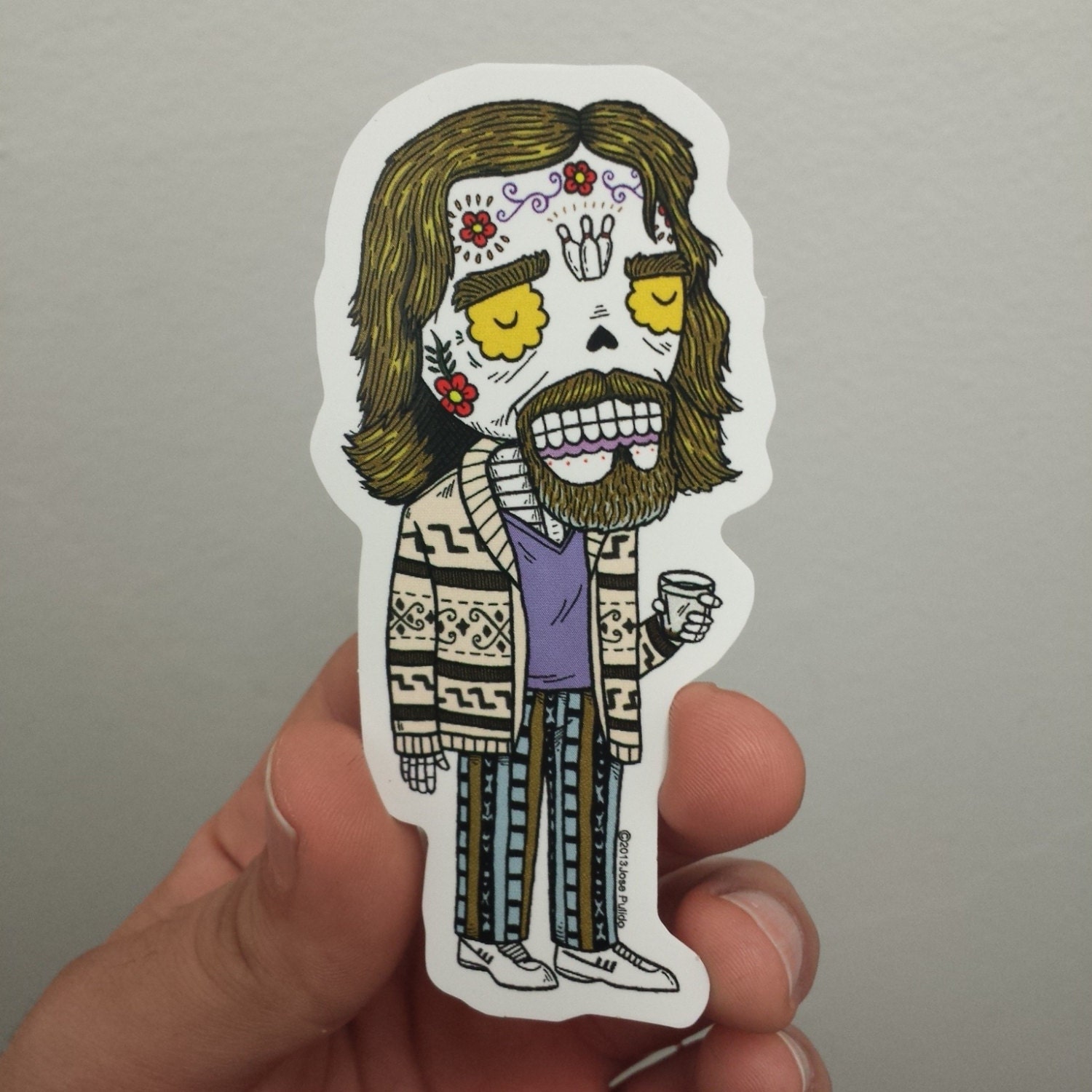 dude lebowski calavera die cut vinyl sticker from dude lebowski calavera die cut vinyl sticker from