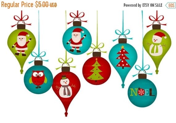 Christmas Decorations Clip Art PNG for by TracyAnnDigitalArt