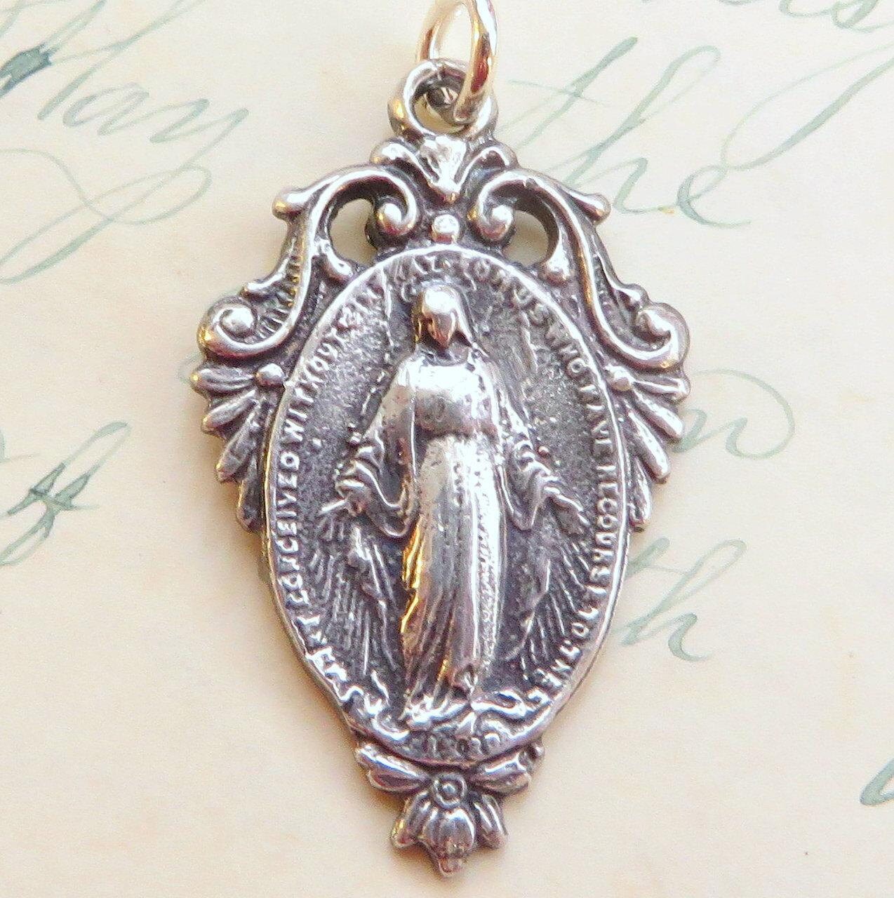 Miraculous Medal / Virgin Mary Medal Antique by rosamystica