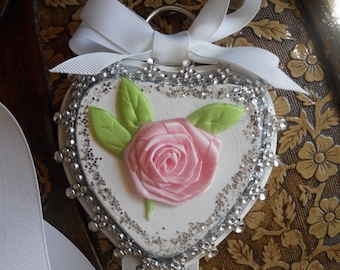 REDUCED -Shabby Chic Hair Bow Holder