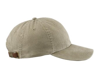 KHAKI HAT - One Women or Men Adams Baseball Cap - 24 Color Hats Available - Price Apparel Embroidery