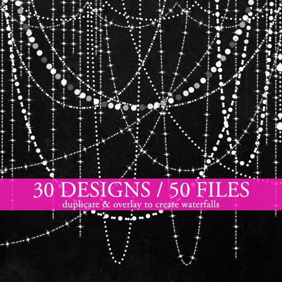 Sparkling strings of light clipart bokeh lights clip art