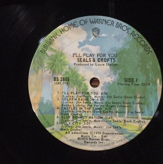 Seals and Crofts recycled album cover coasters with record