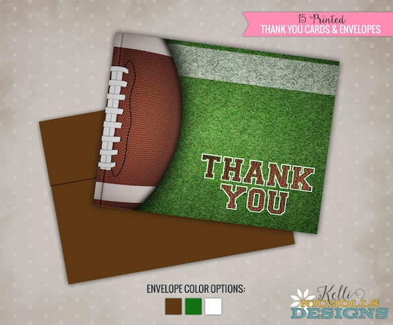 Football Thank You Cards Custom Thank You Notes Football
