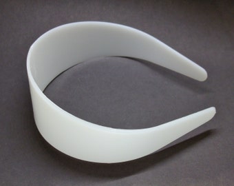 25 White Plastic Headband Blanks - 50mm (2 inch)